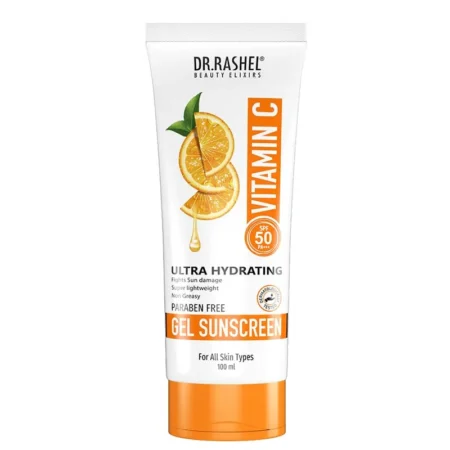 Dr Rashel Vitamin C Gel Sunscreen Spf 50 Pa+++ Ultra Hydrating For All Skin Types100Ml
