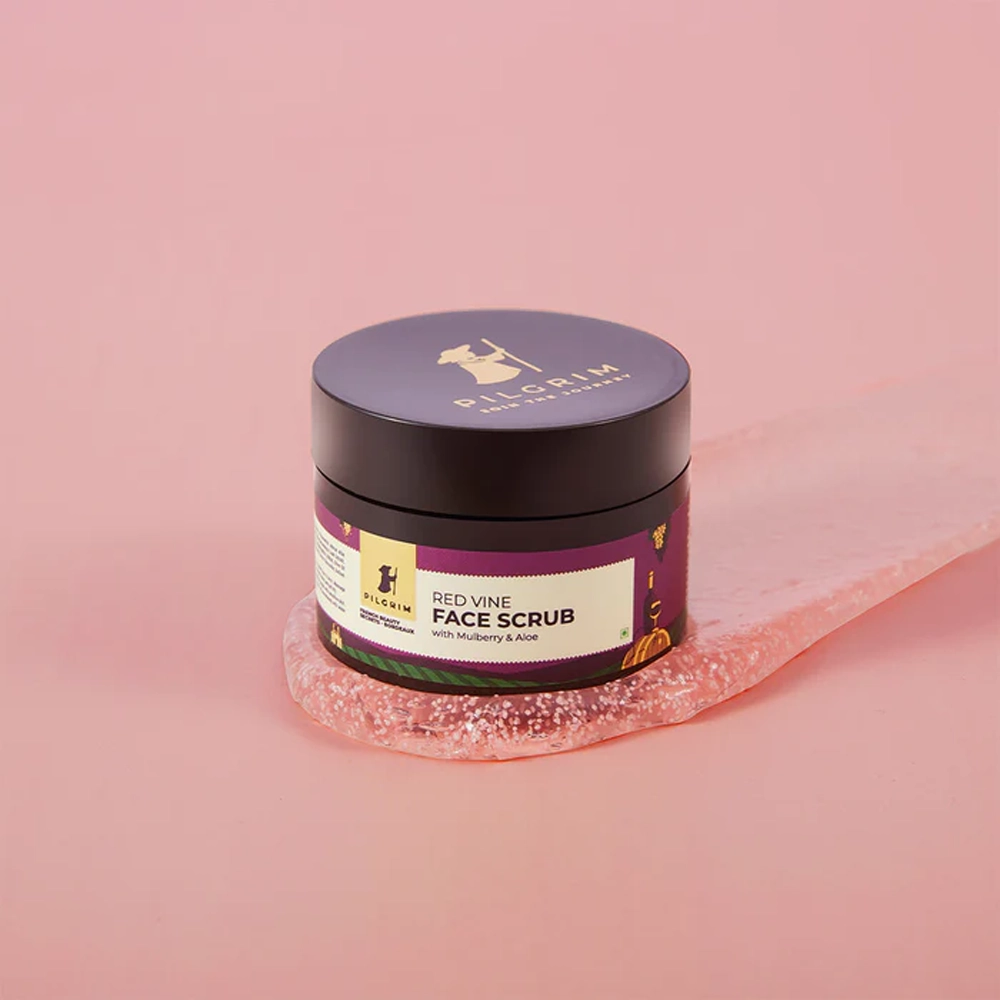 Pilgrim Red Vine Face Scrub With Mulberry & Aloe 50G