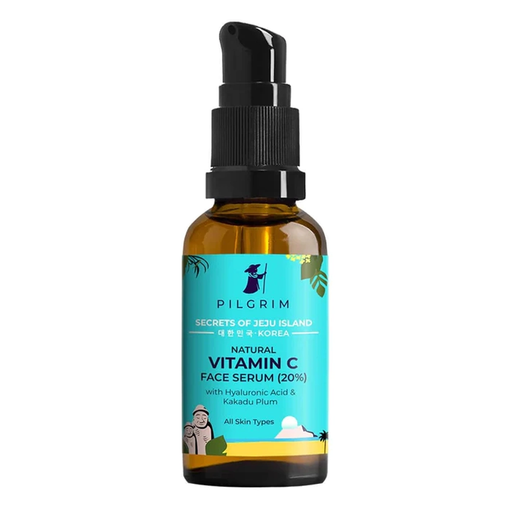 Pilgrim Secrets Of Jeju Island Natural Vitamin C Face Serum 20% All Skin Types With Hyaluronic Acid & Kakadu Plum 30Ml
