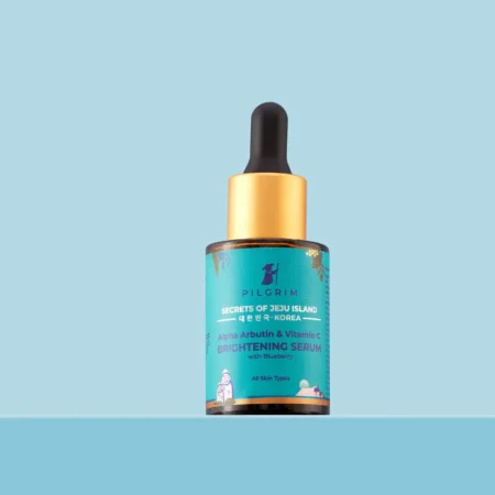 PILGRIM SECRETS OF JEJU ISLAND KOREA ALPHA ARBUTIN & VITAMIN C BRIGHTENING SERUM WITH BLUEBERRY ALL SKIN TYPES 30ML
