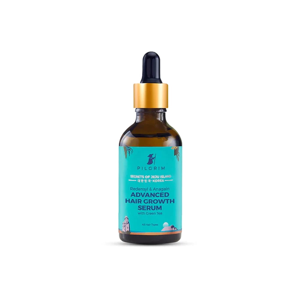 Pilgrim Secrets Of Jeju Island Advanced Hair Growth Serum Redensyl & Anagain With Green Tea All Hair Types 50Ml