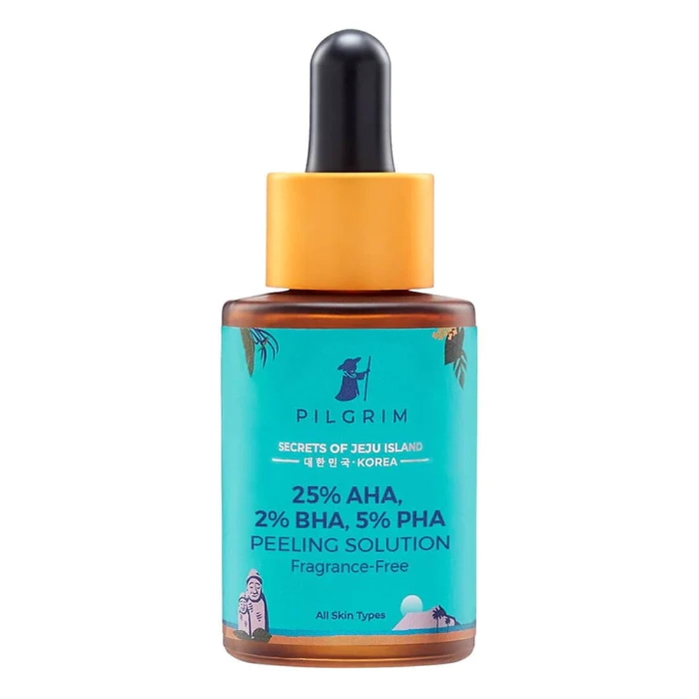 Pilgrim Secrets Of Jeju Island Peeling Solution 25%Aha 2%Bha 5%Pha All Skin Types Fragrance Free 30Ml