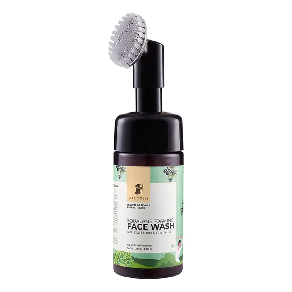 Pilgrim Secrets Of Seville Espana Squalane Foaming Face Wash With Kiwi Extract & Vitamin B5 No Artificial Fragrance 120Ml
