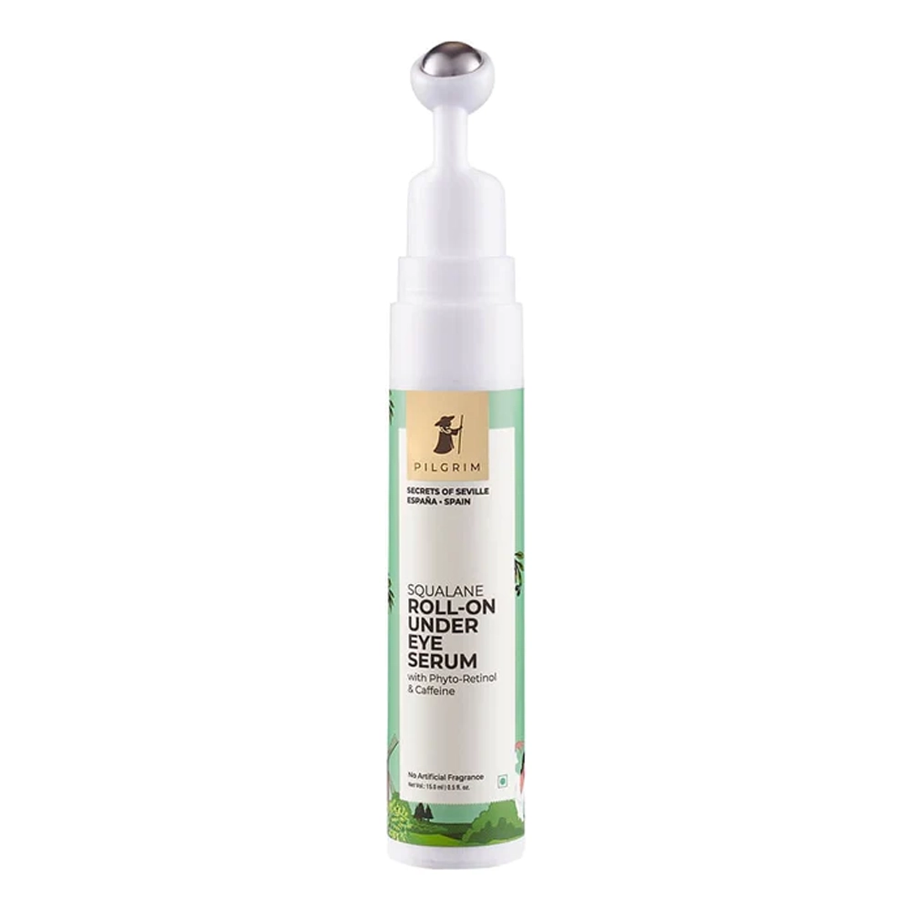 Pilgrim Secrets Of Seville Espana Squalane Roll-On Under Eye Serum With Phyto-Retinol & Caffeine 15Ml