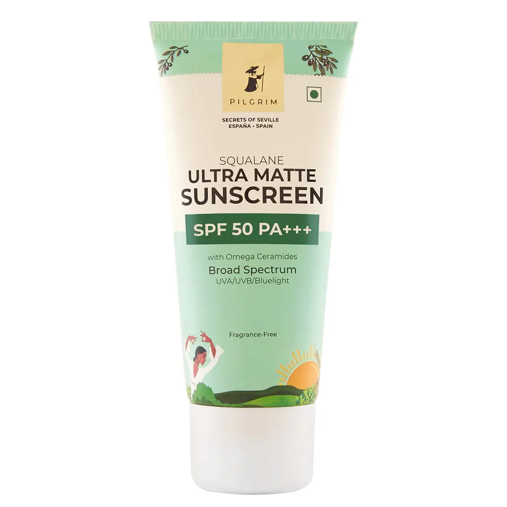 Pilgrim Secrets Of Seville Espana Squalane Ultra Matte Sunscreen Spf50 With Omega Ceramides 50G