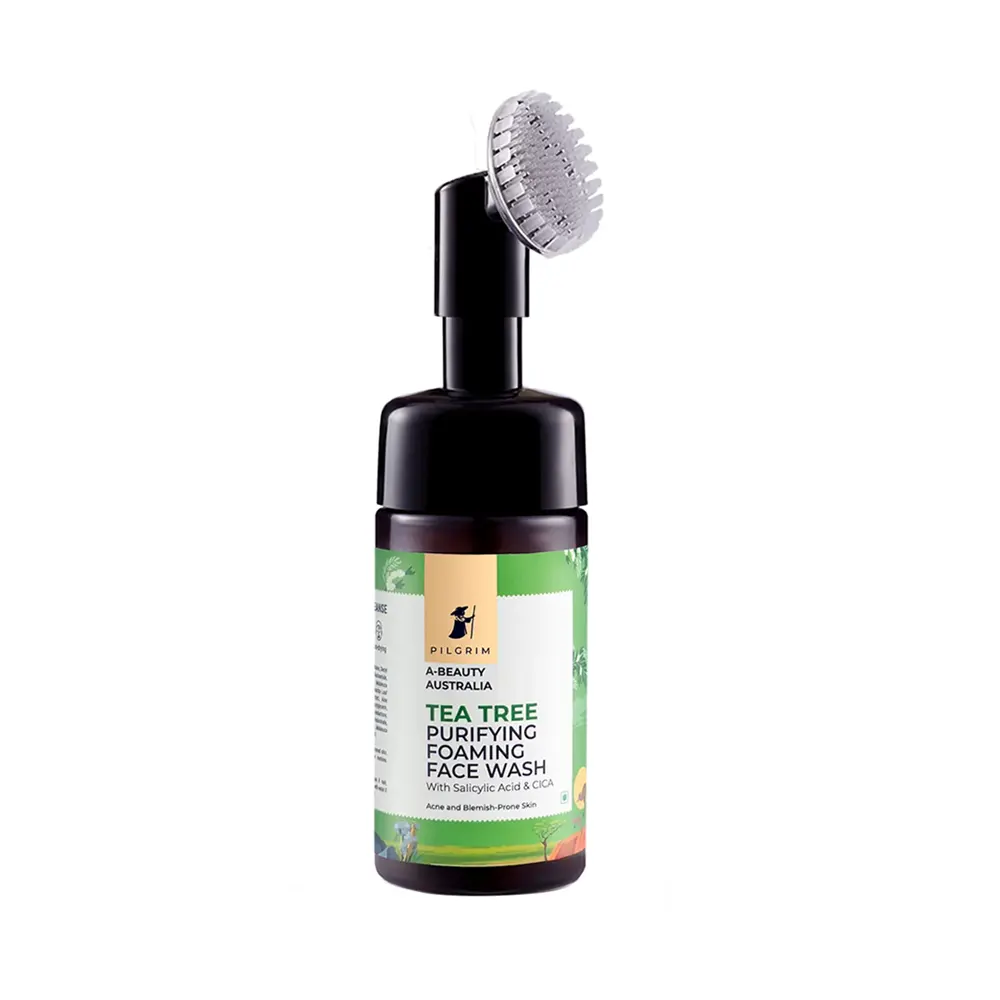 Pilgrim A-Beauty Australia Tea Tree Purifying Foaming Gel Face Wash With Salicylic Acid & Cica Acne & Blemish-Prone Skin 100Ml