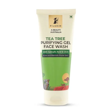 PILGRIM A-BEAUTY AUSTRALIA TEA TREE PURIFYING GEL FACE WASH WITH SALICYLIC ACID & CICA ACNE & BLEMISH-PRONE SKIN 100ML