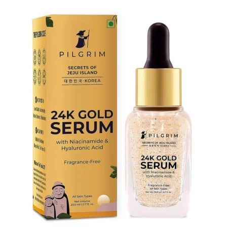 Pilgrim Korean Beauty Secrets 24K Gold Facial Kit For Golden Glow With Niacinamide & Hyaluronic Acid