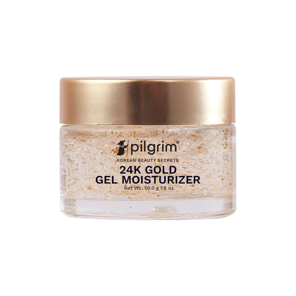 Pilgrim Korean Beauty Secrets 24K Gold Gel Moisturizer With Hyaluronic Acid & Alpha Arbutin All Skin Types 50G