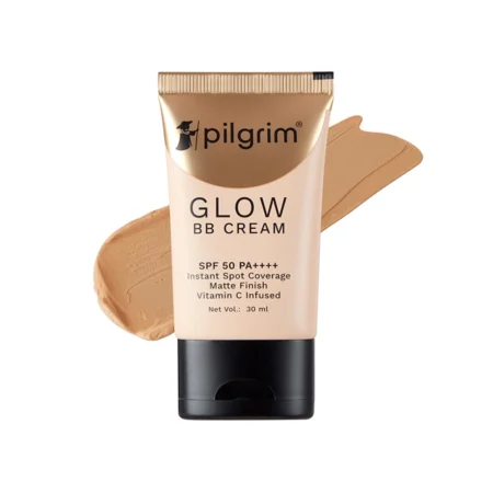 Pilgrim Glow Bb Cream 03 Honey Glow Spf 50 Pa + Instant Spot Coverage Matte Finish Vitamin C Infused 30Ml