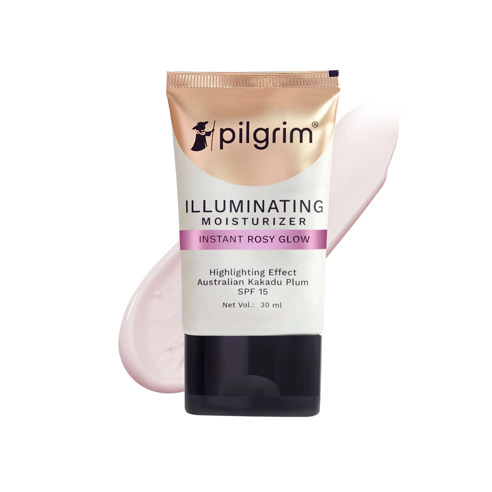 Pilgrim Illuminating Moisturizer Instant Rosy Glow Highlighting Effect Australian Kakadu Plum Spf15 30Ml