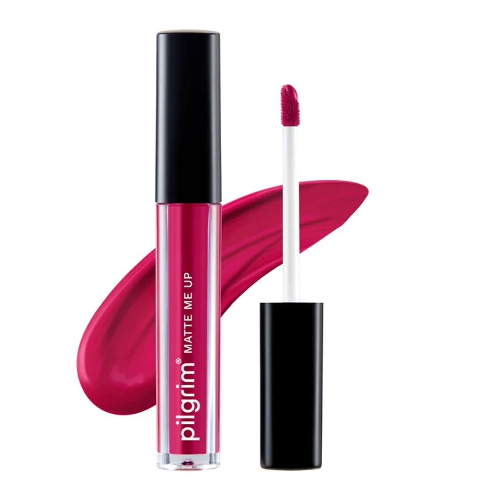 Pilgrim Liquid Lipstick Matte Me Up 11 Kinky Pink All Day Matte Colour Transfer Proof Hydrating & Light Weight 3Ml