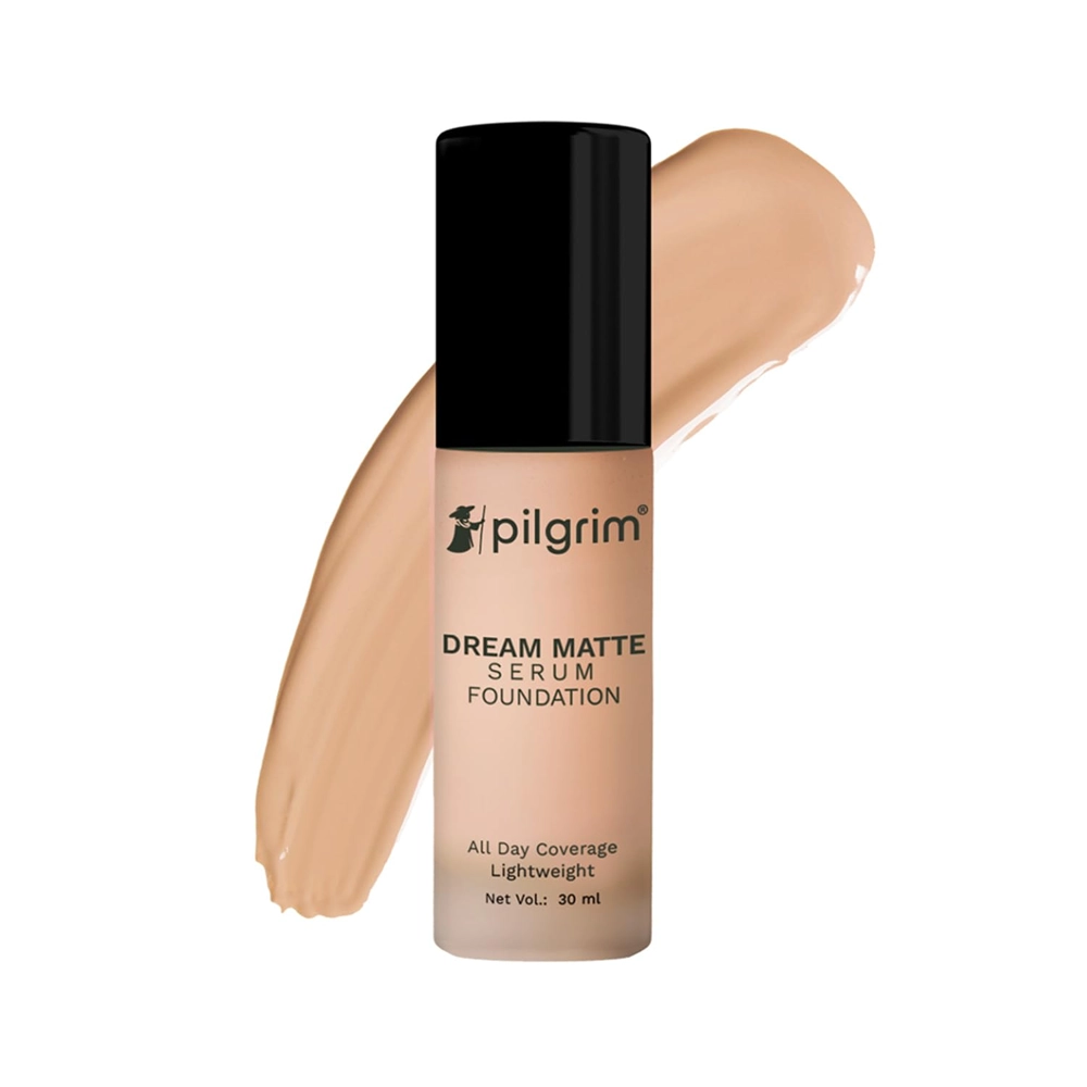 Pilgrim Dream Matte Serium Foundation 223 Warm Sand All Day Coverage Light Weight 30Ml