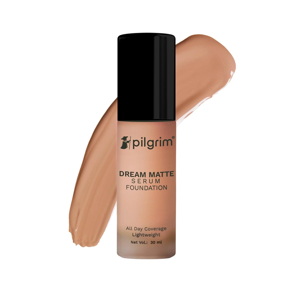 Pilgrim Dream Matte Serium Foundation 325 Rich Caramel All Day Coverage Light Weight 30Ml
