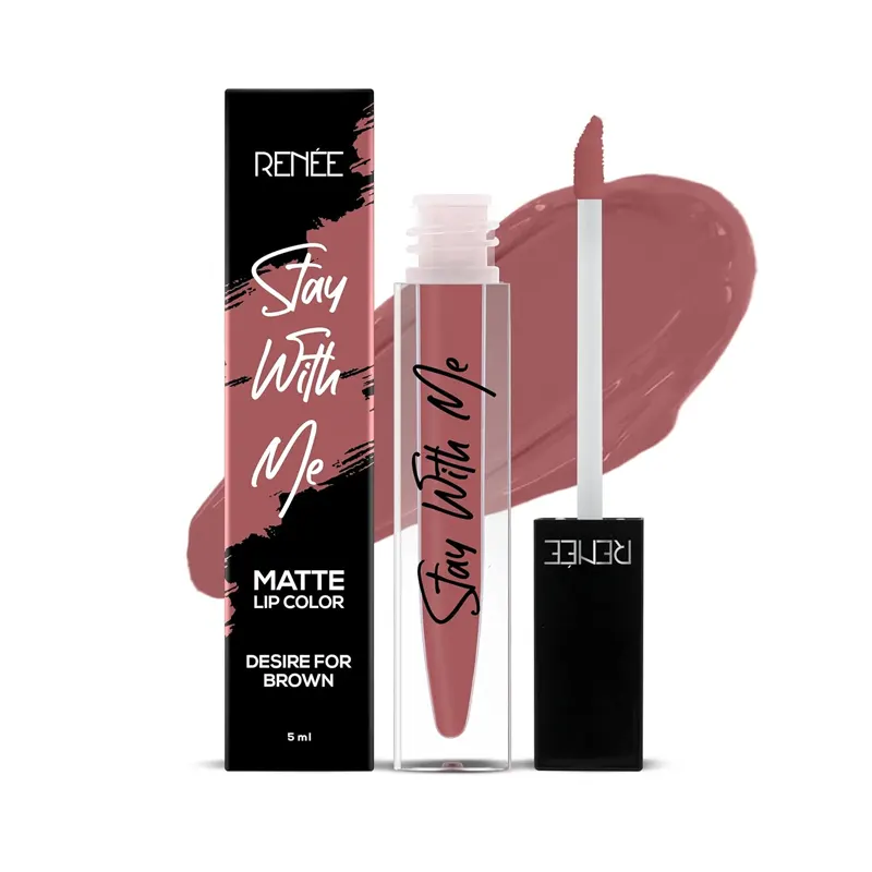 Renee Stay With Me Matte Lip Color Desire For Brown 5Ml