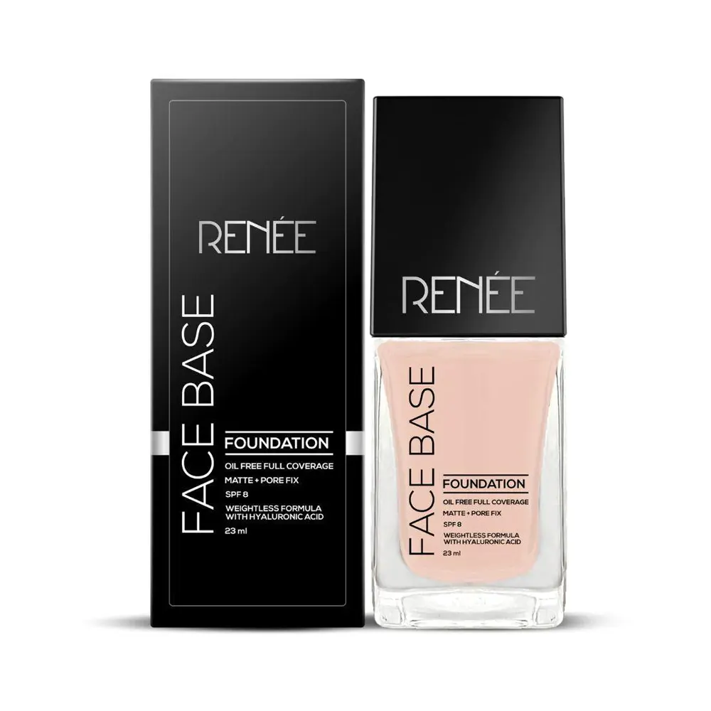 Renee Face Base Foundation Oil Free Full Coverage Matte+Pore Fix Spf8 Cappuccino 23Ml