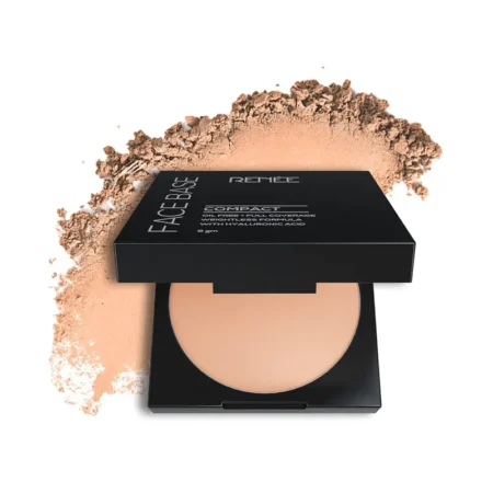 Renee Face Base Compact Oil Free+Full Coverage Cashew Beige 9G