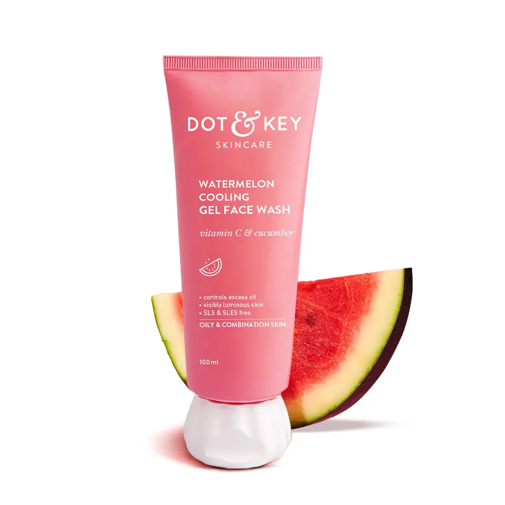 Dot & Key Water Melon Refresh Gel Face Wash Vitamin C & Cucumber Oily & Combination Skin 100Ml