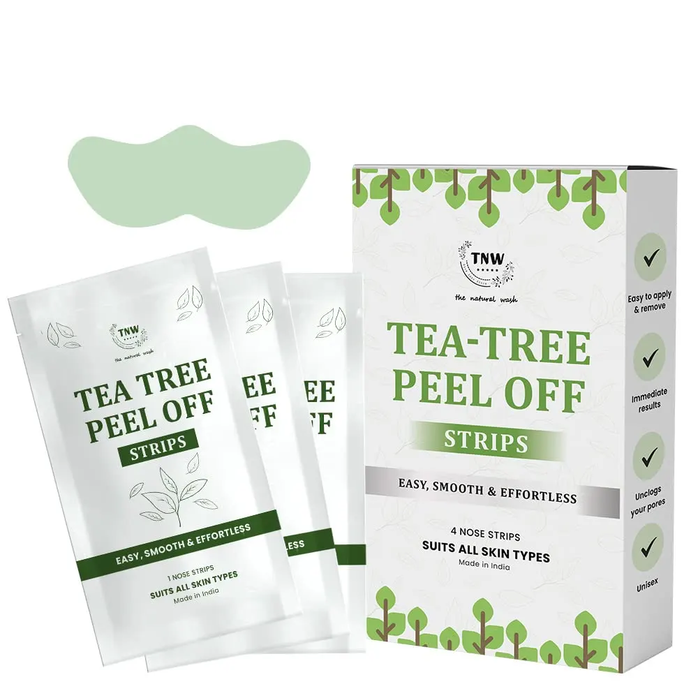 Tnw The Natural Wash Tea-Tree Peel Off Nose Strips For Blackheads &Amp; Whiteheads Suits All Skin Types Pack Of 4 N