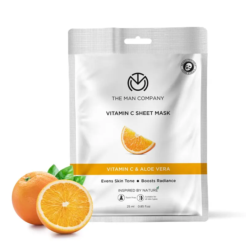 The Man Company Vitamin C & Aloe Vera Sheet Mask 25Ml