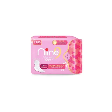 Nine Naturally Soft Ultra Thin Xl+ For Heavy Flow 320Mm 15N