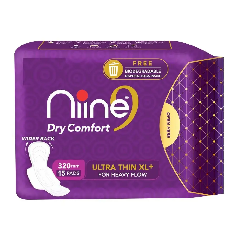 Nine Dry Comfort Ultra Thin Xl+ For Heavy Flow 320Mm 15N