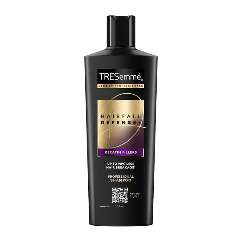 Tresemme Used By Professionals Hair Fall Defense+ Professional Shampoo Keratin Fillers Up To 98% Less Hair Breakage 185Ml