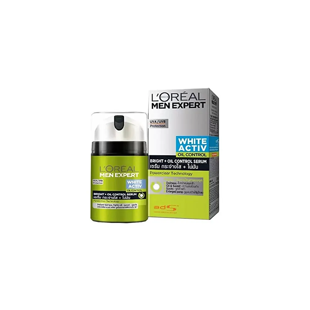 L'Oreal Men Expert White Active Bright + Oil Control Serum Moisturiser 50Ml