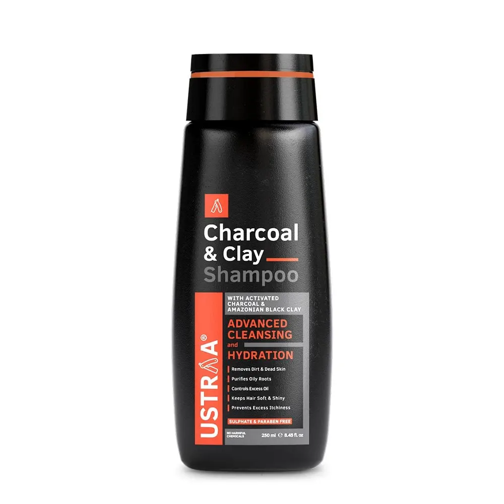 Ustraa Charcoal And Clay Shampoo Advanced Cleansing And Hydration 250Ml