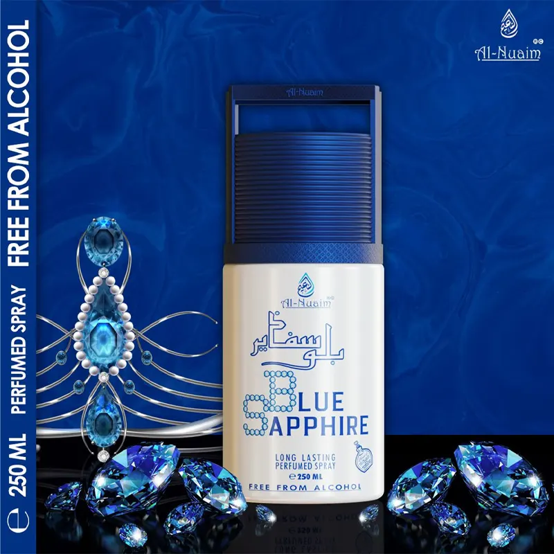 Al-Nuaim Blue Saphire Long Lasting Perfumed Spary 250 Ml Free From Alcohol