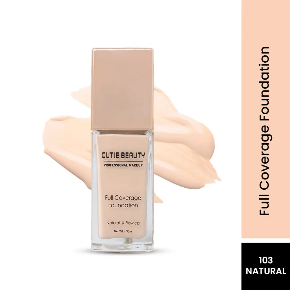 Cutie Beauty Full Coverage Waterproof Foundation 103 Natural 30Ml