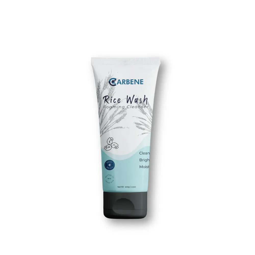 Carbene Rice Wash Foaming Cleanser Cleanse Brighten & Moisturise 100Gm