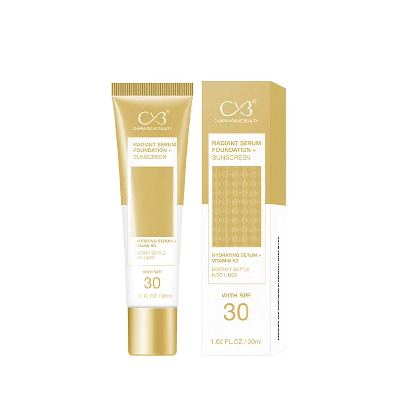 Cvb Radiant Serum Foundation Sunscreen Hydrating Serum Vitamin B3 With Spf 30 01 30Ml