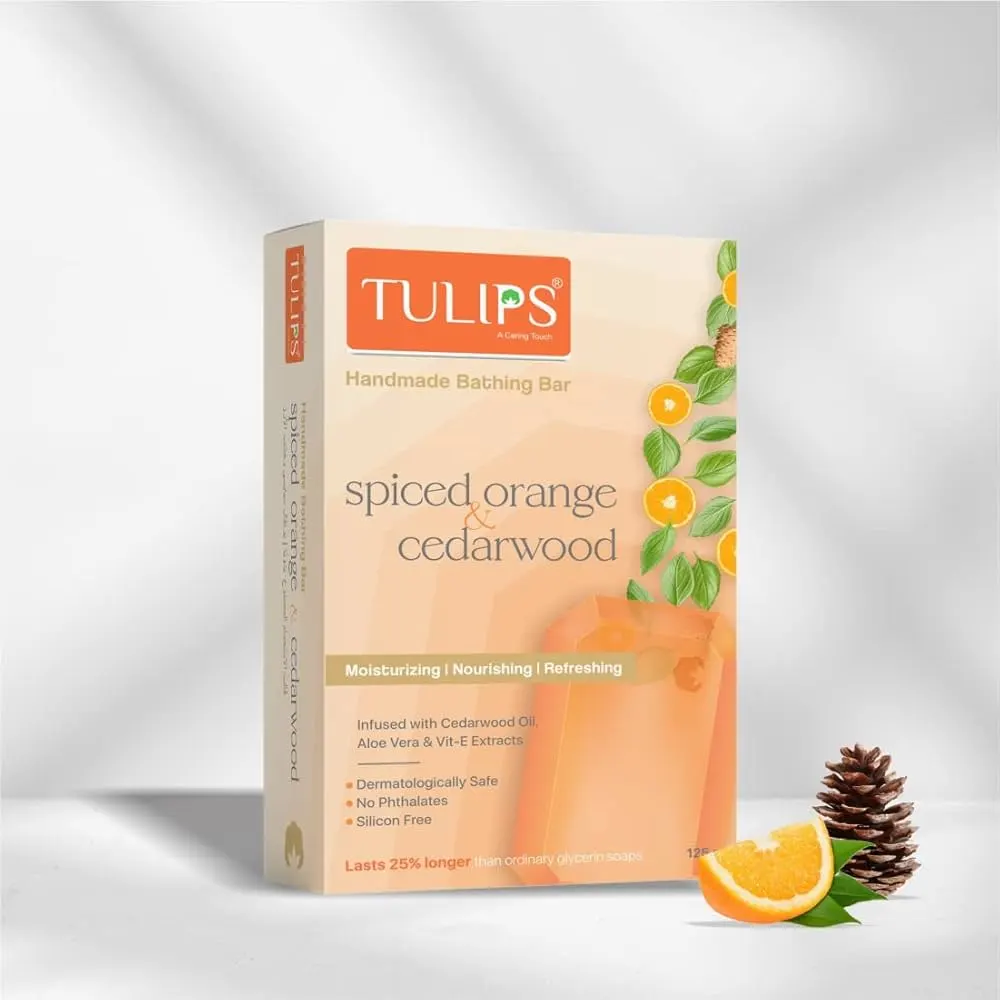 Handmade Bathimg Bar Spiced Orange & Cedarwood 125G
