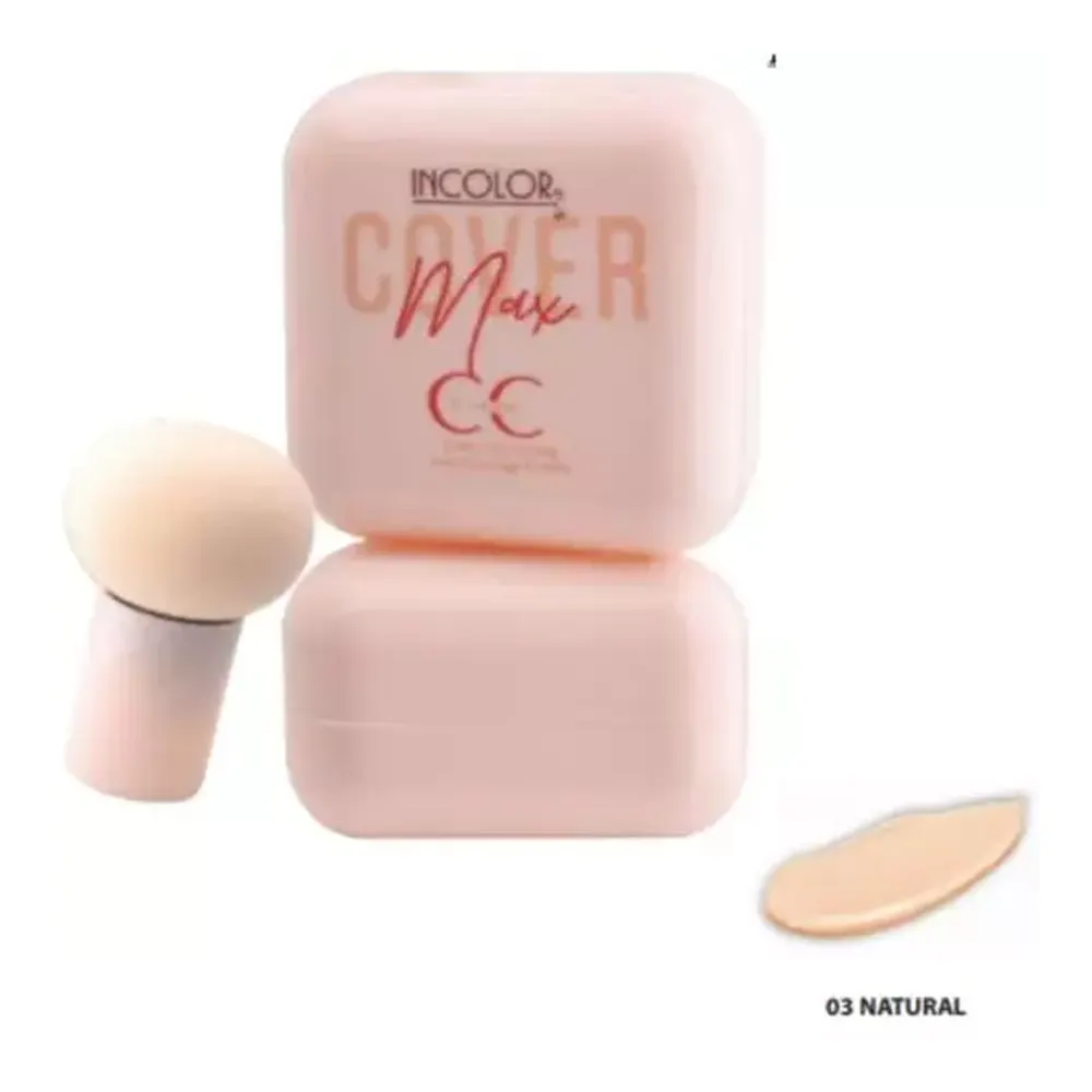 Incolor Cover Max Cushion Cream Color Correcting Full Coverage 03 Natural 20Ml