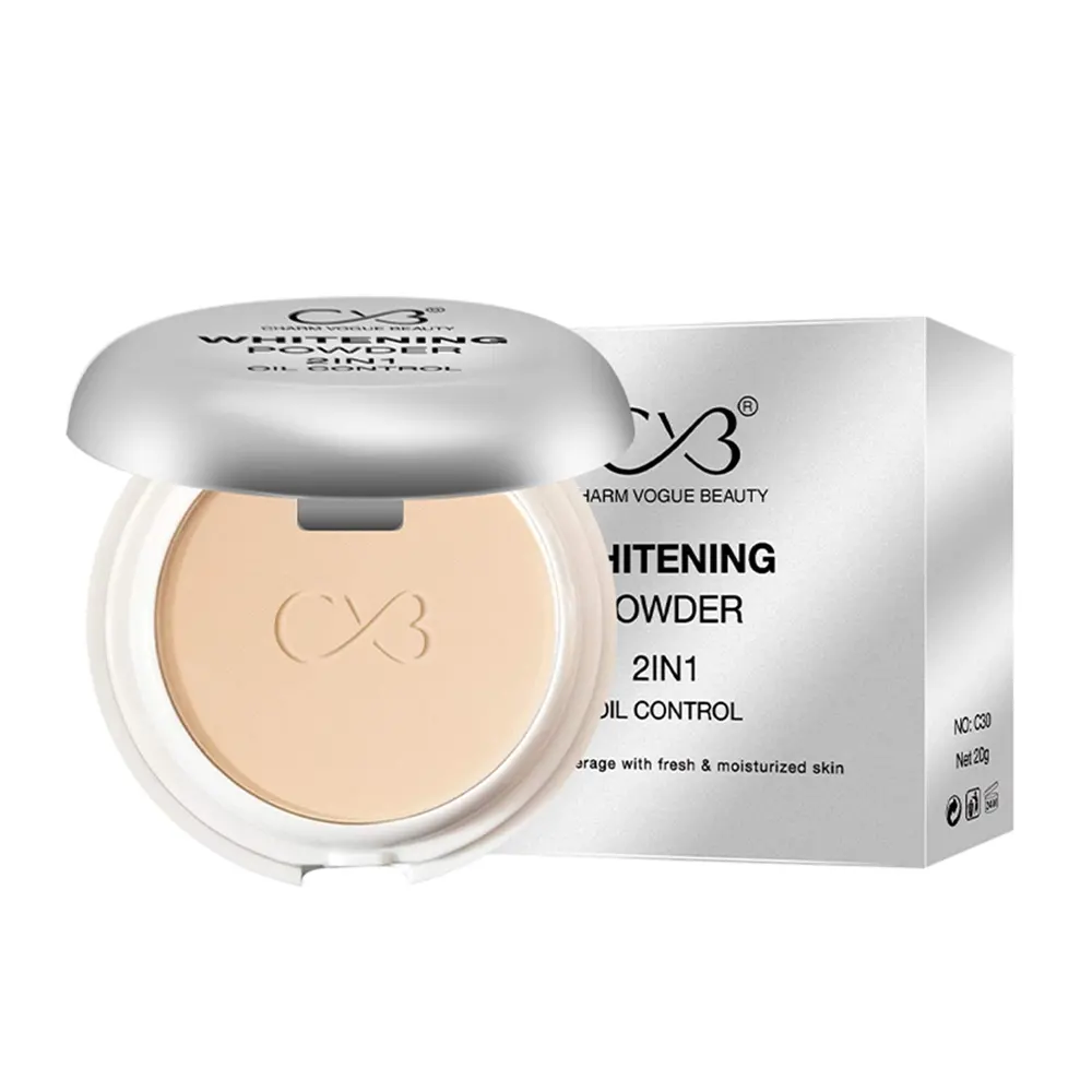 Cvb Whitening Powder 2 In 1 Oil Control 03 Natural Beige 20G