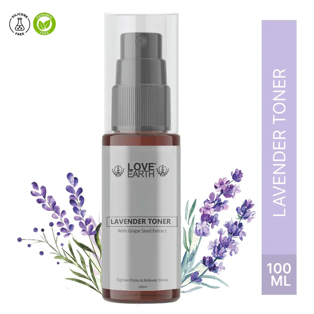 Love Earth Lavender Toner With Grape Seed Extract 100Ml