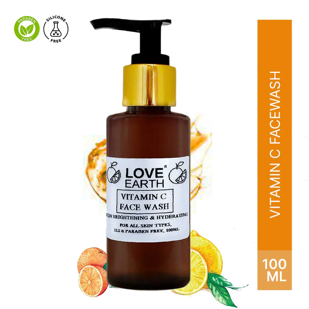 Love Earth Vitamin C Face Wash Skin Brightening & Hydrating 100Ml