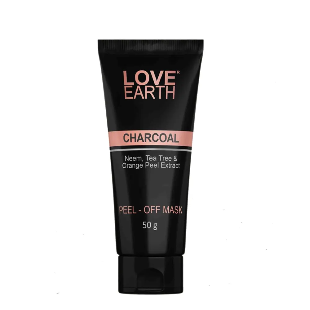 Love Earth Charcoal Peel Off Mask Neem Tea Tree & Orange Peel Extract 50G