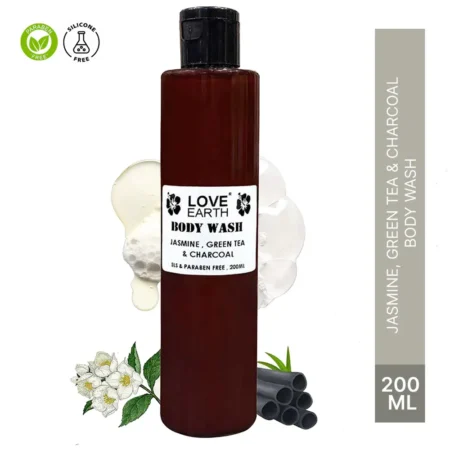 Love Earth Body Wash Jasmine Green Tea &Amp; Charcoal 200Ml