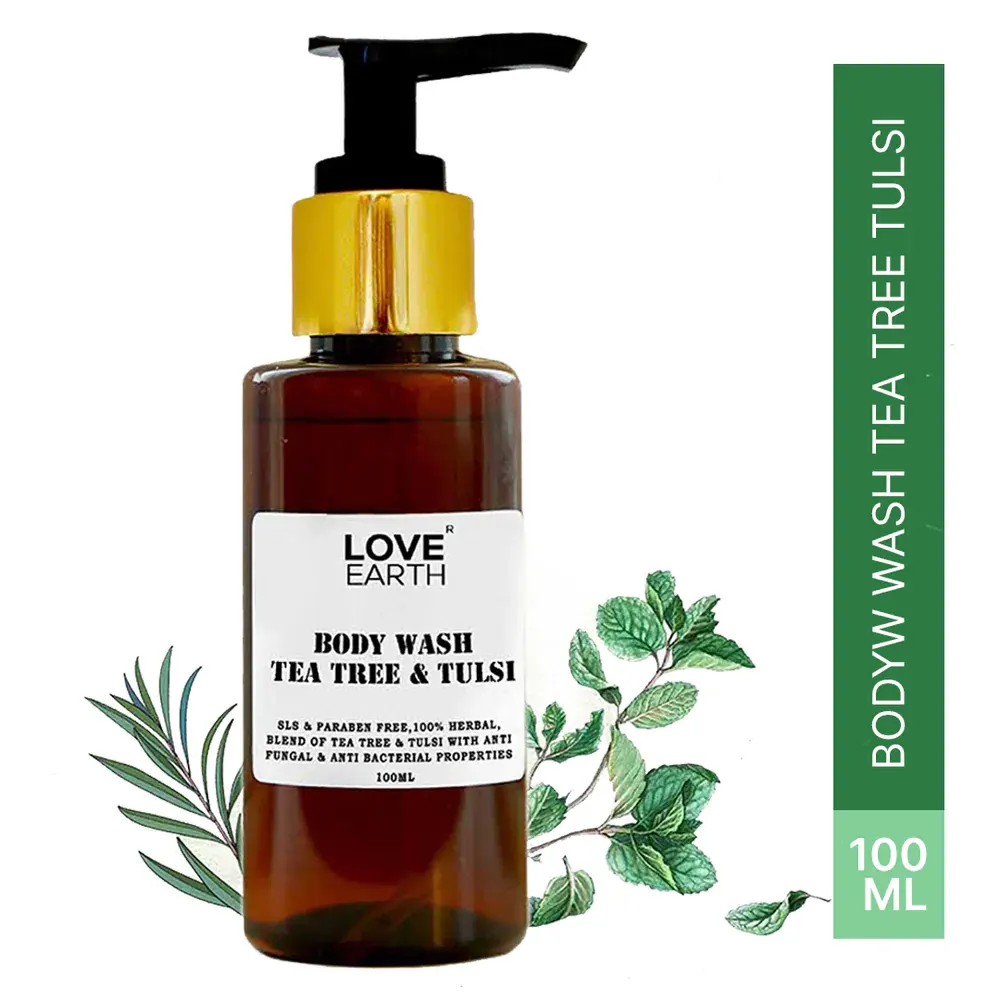 Love Earth Body Wash Tea Tree & Tulsi 100Ml