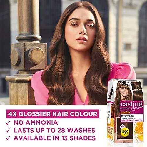L'Oreal Paris 400 Dark Brown Casting Creme Gloss 87.5G + 72Ml + 192Ml