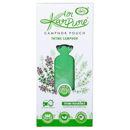Air Karpure Camphor Pouch Thyme Camphor Thyme Fragrance Soothing &Amp; Comforting 60Gm