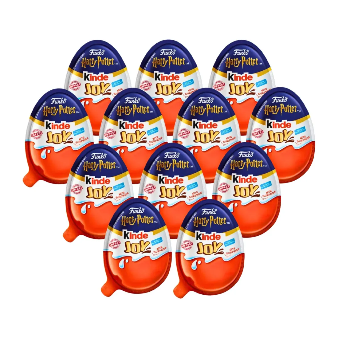 Kinders Joy Harrys Potter Features a Dual-Taste Chocolate Experience With Milky Cream and Cocoa Cream a Surprise Toy, Often a Funko Pop Each 20g, X Pack of 12 (Imported)