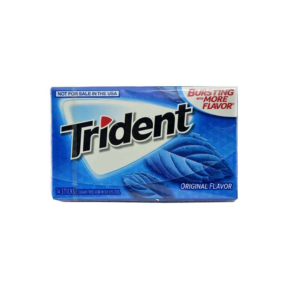 Trident Refreshingly Long Lasting Sugar Free Gum Orignal Flavour 14N