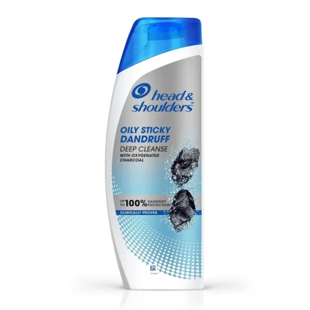 Head &Amp; Shoulders Oily Sticky Dandruff Deep Cleanse With Oxygenated  Charcoal  Shampoo 180Ml