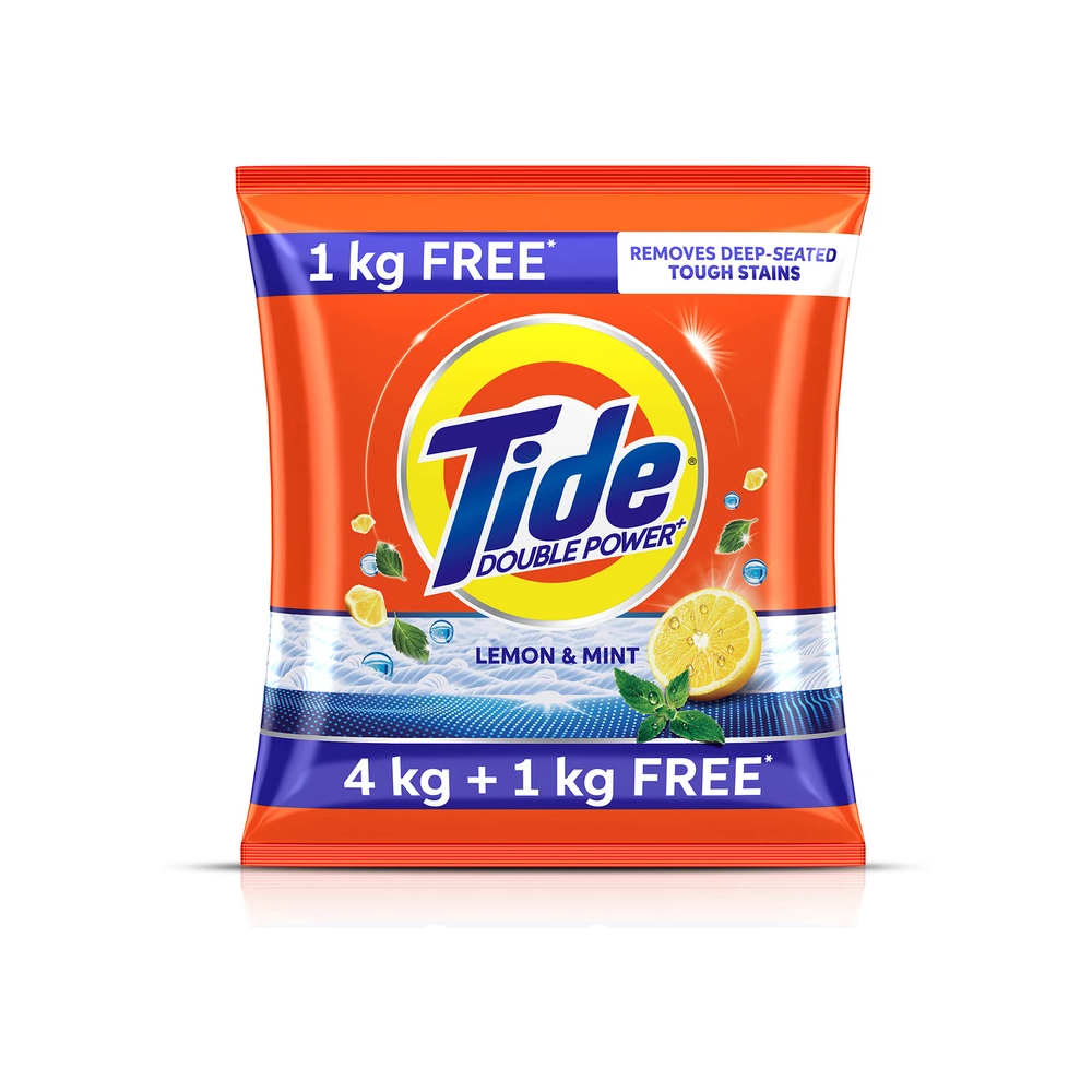 Tide Double Power Lemon &Amp; Mint 4Kg + 1Kg Free