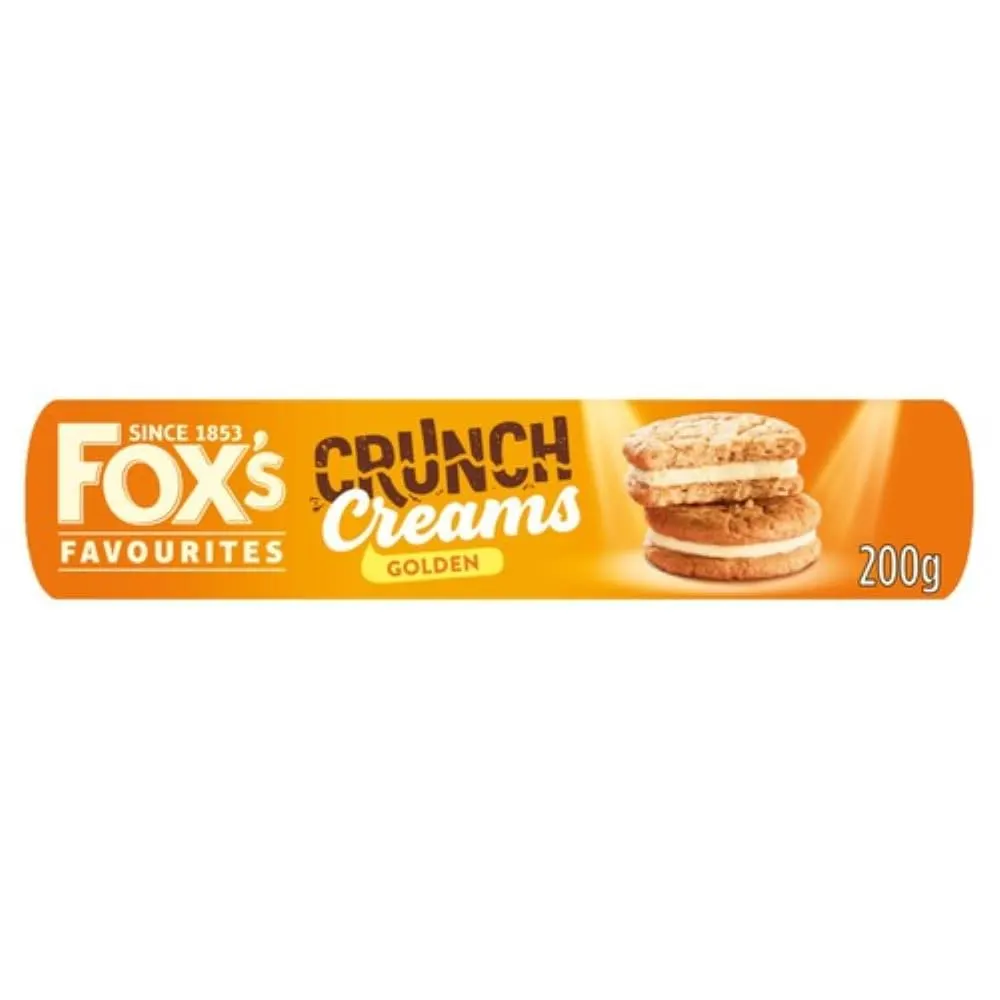Foxs Favourites Crunch Creams Golden Cookies 200G