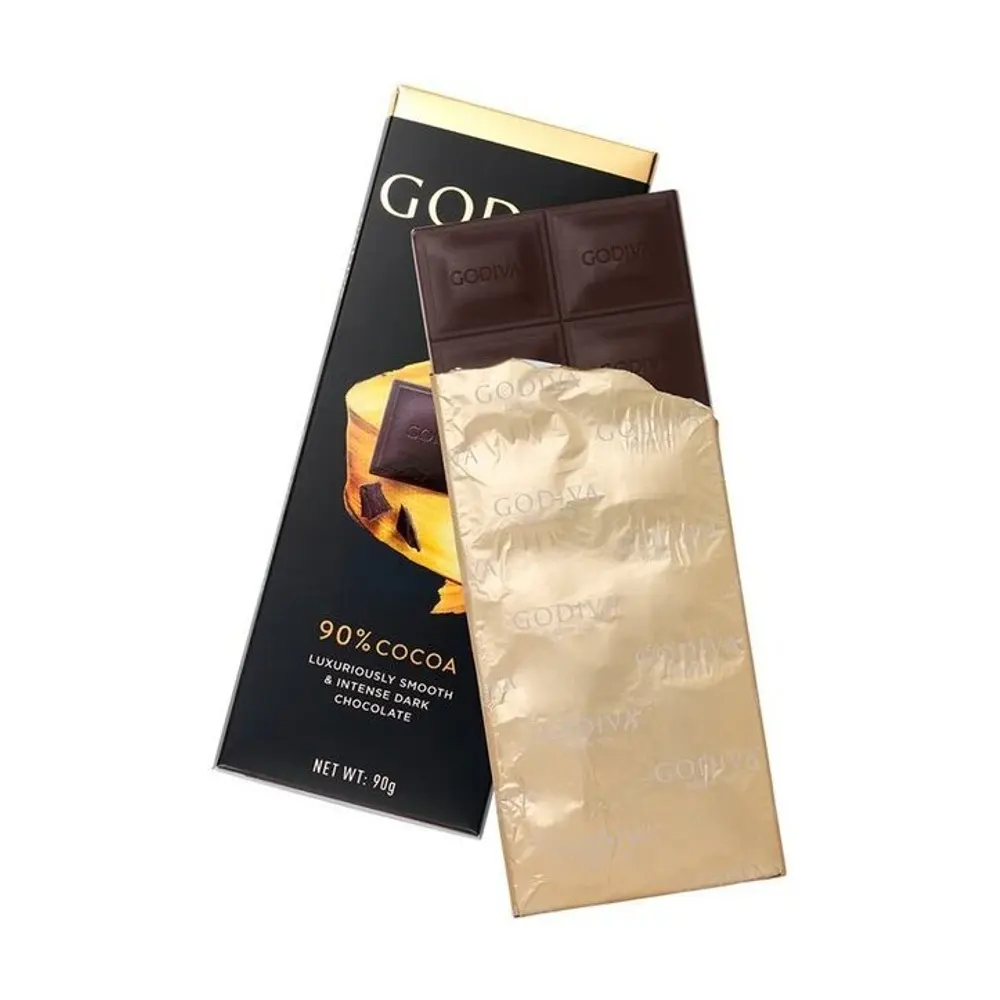 Godiva Belgiam 1926 90% Cocoa Luxuriously Smoth And Intense Dark Chocolate 90G