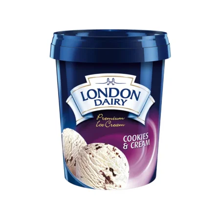LONDON DAIRY PREMIUM ICE CREAM COOKIES & CREAM 500ML